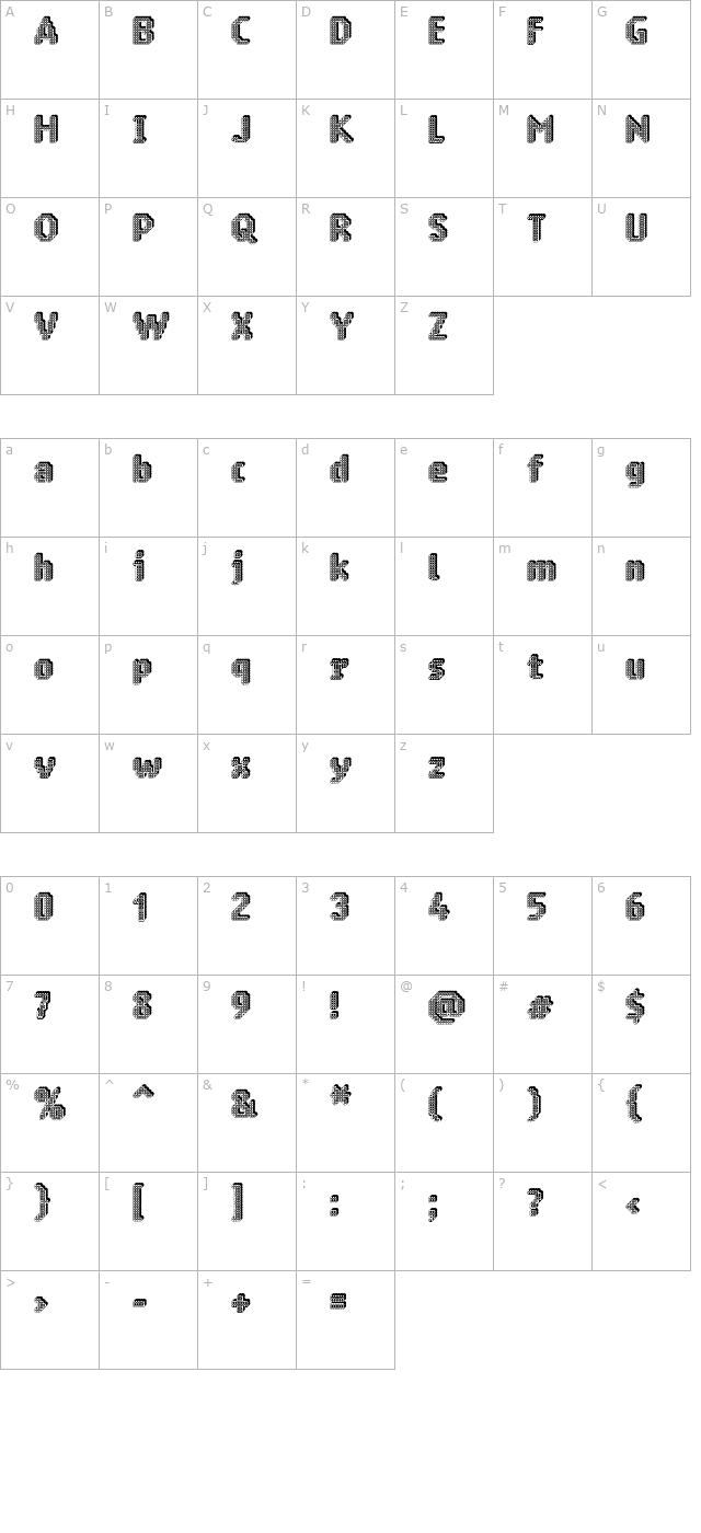 Ring Matrix 3D character map