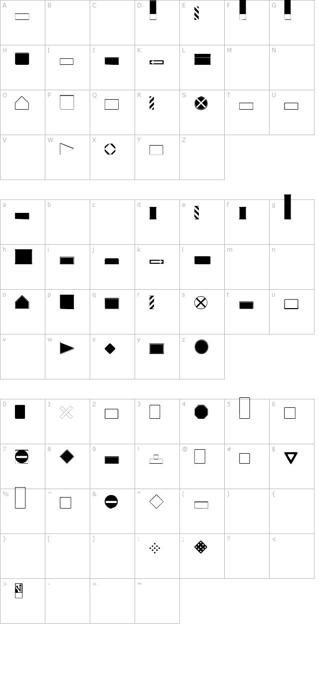 roadgeek-2005-signbacks character map