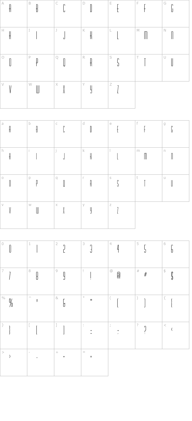 RobaloSCapsSSK character map