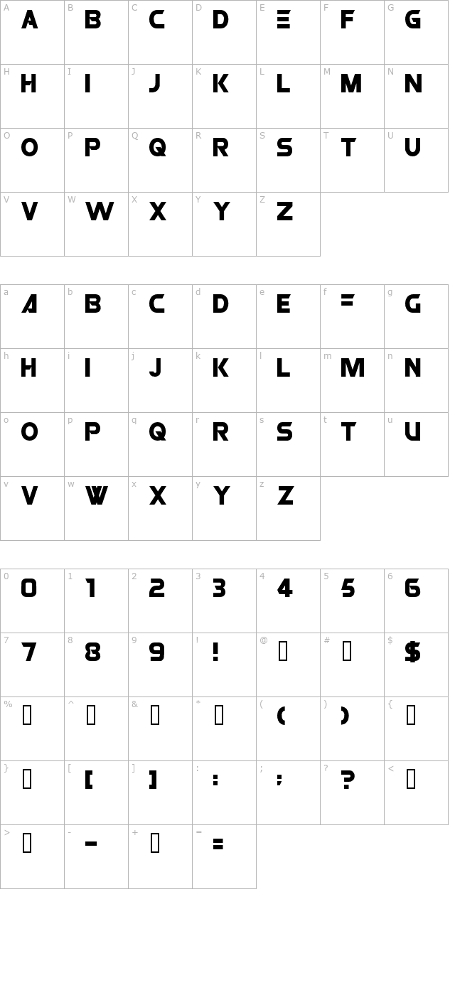 ROBO character map