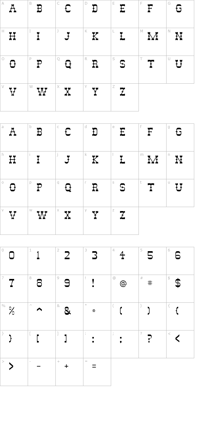 rodeo character map