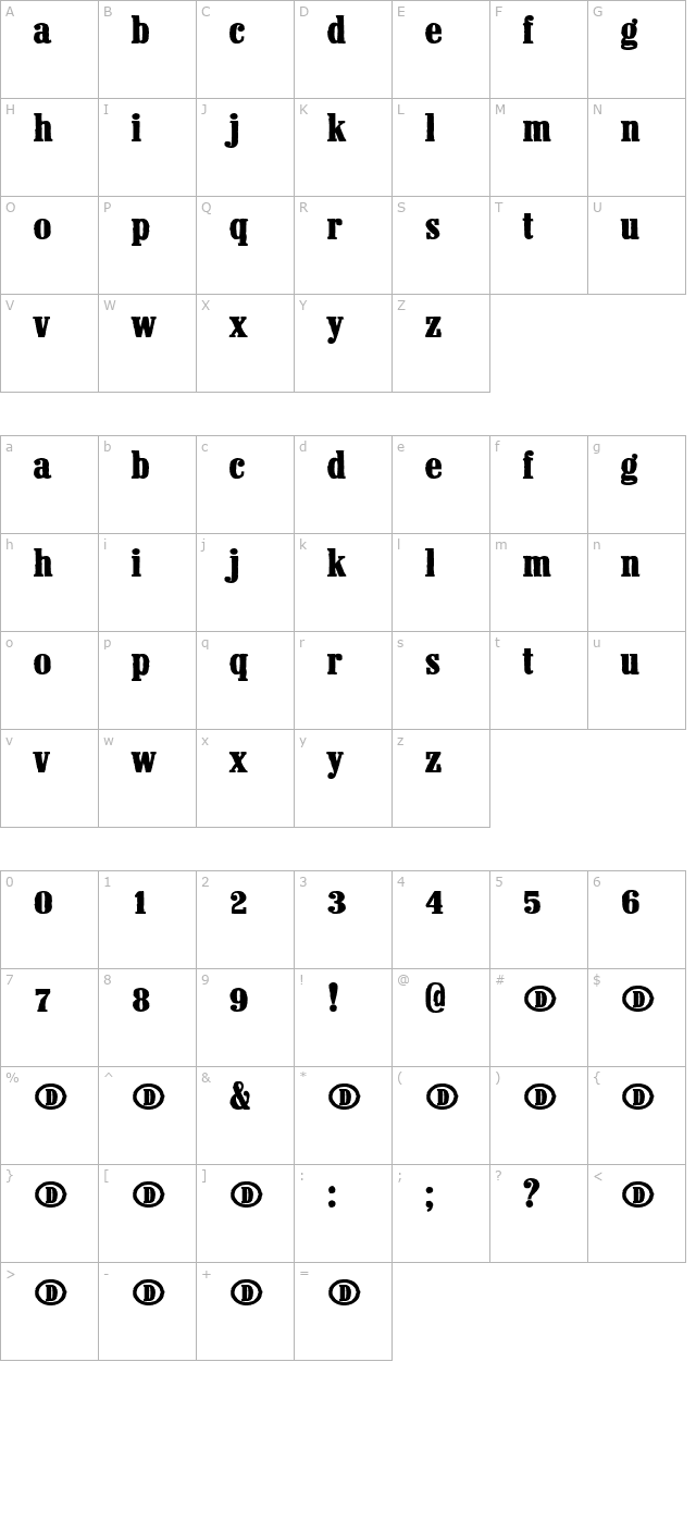 Rodeoboy character map