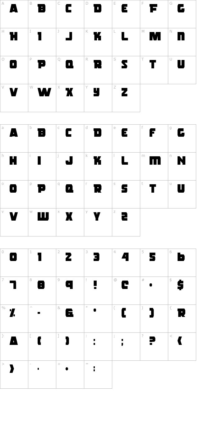 Rogue Hero character map