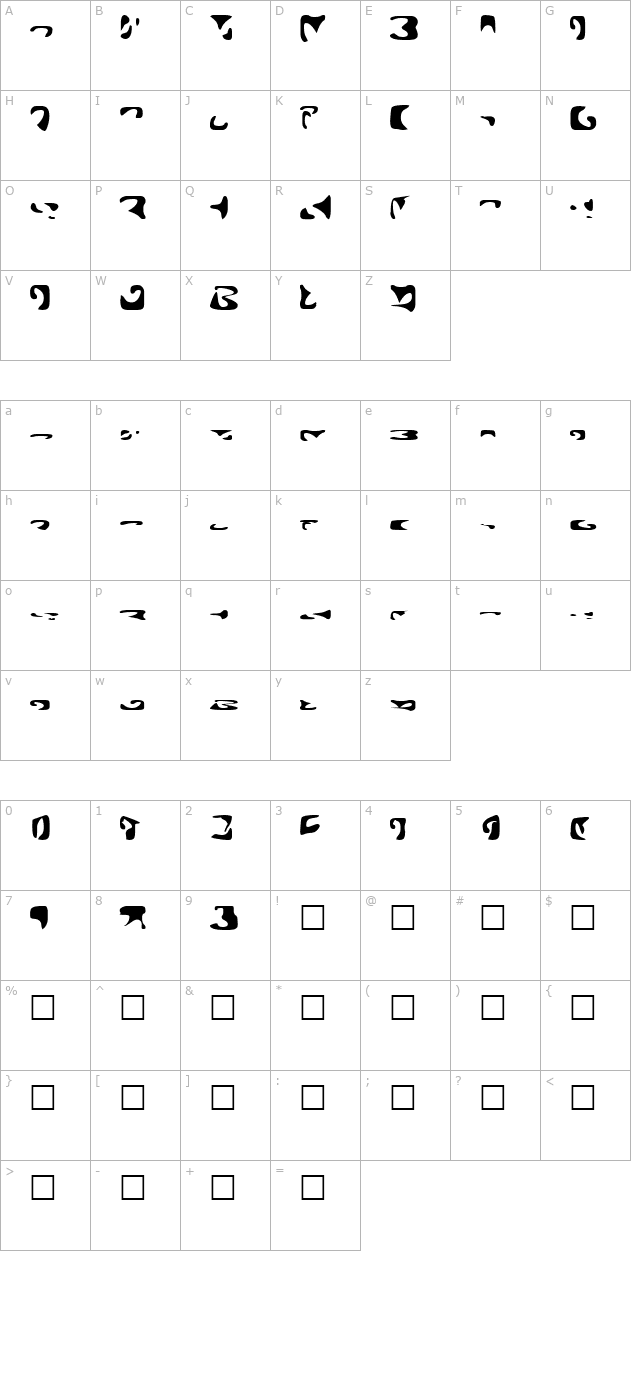 Romulan character map