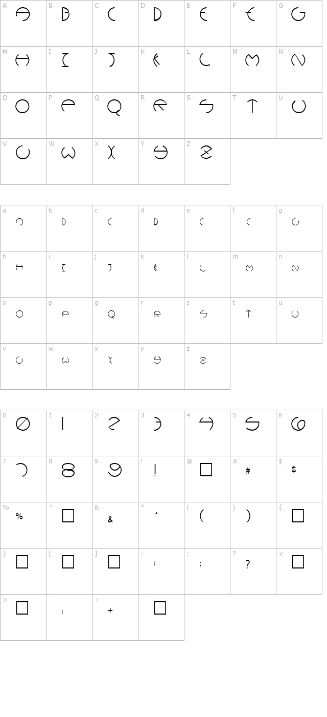 Rounders (Plain)001.001 character map