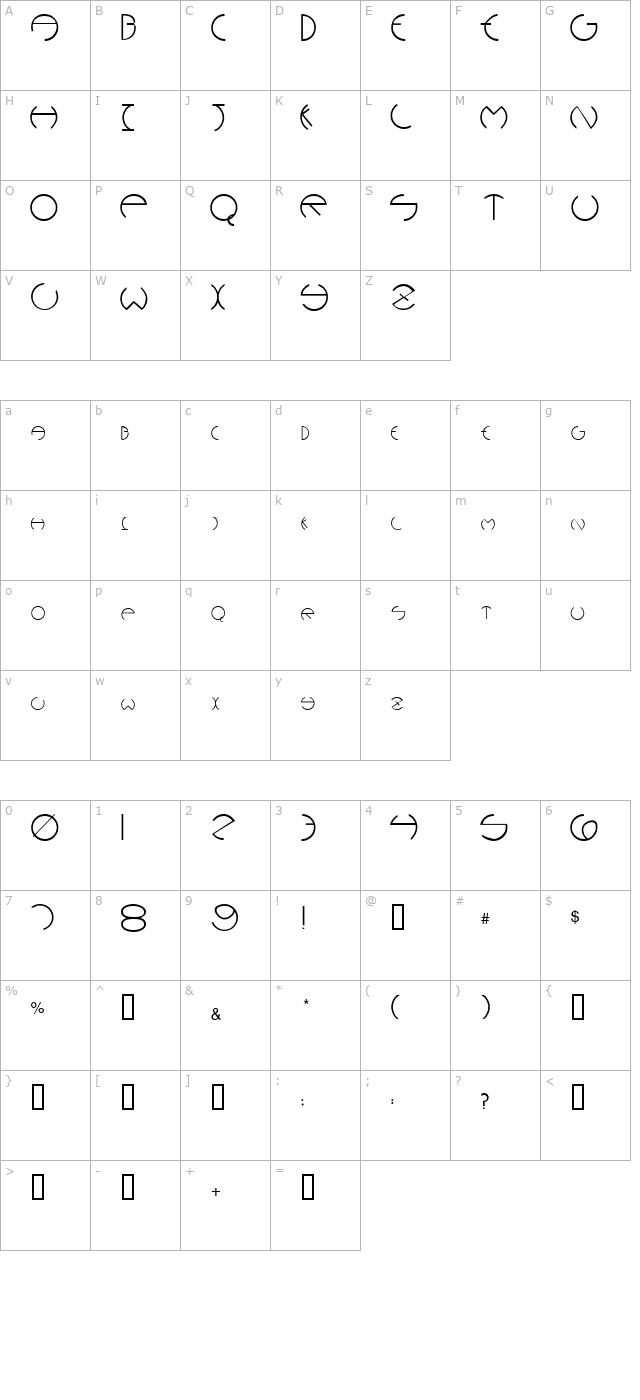 Rounders character map