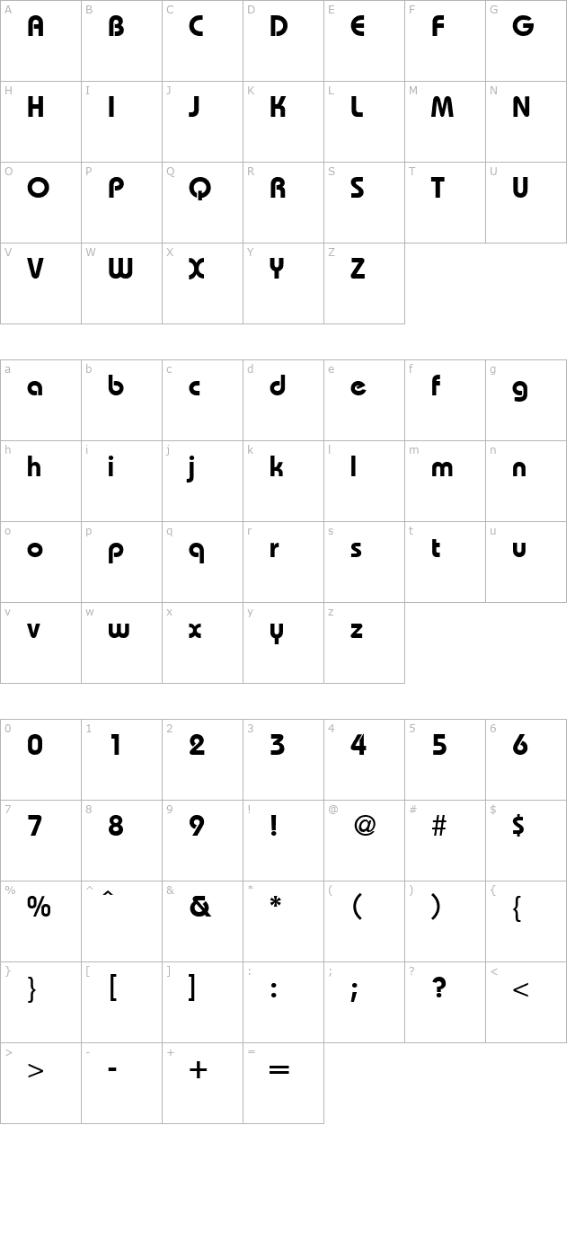 roundhousedemi-regular character map