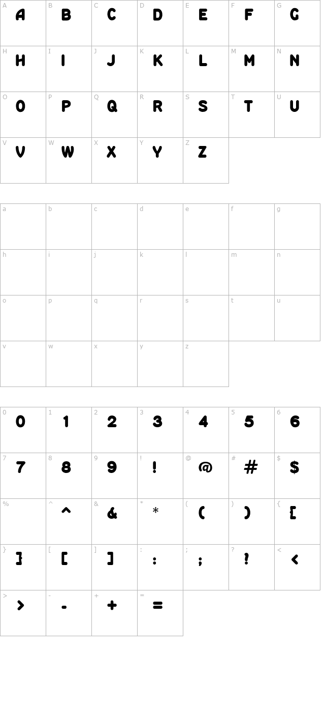 RoundSans-Solid character map