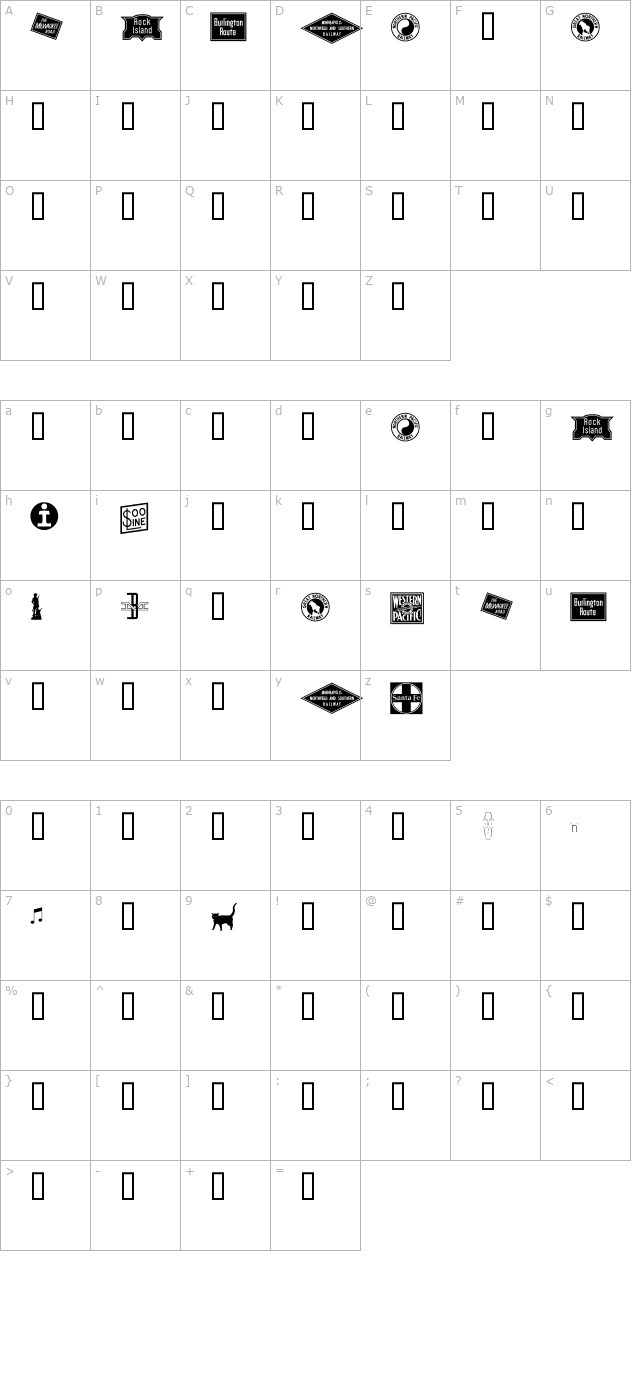 RRHeralds character map