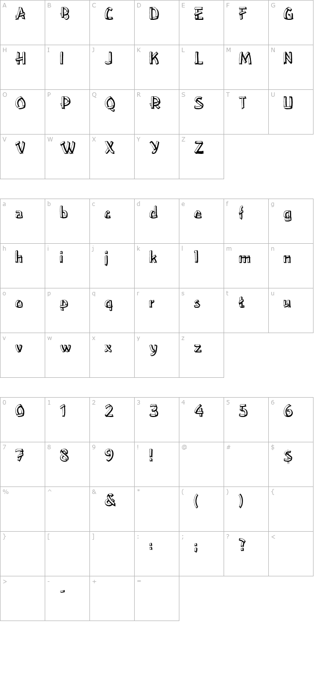 RSLowerEastSide character map