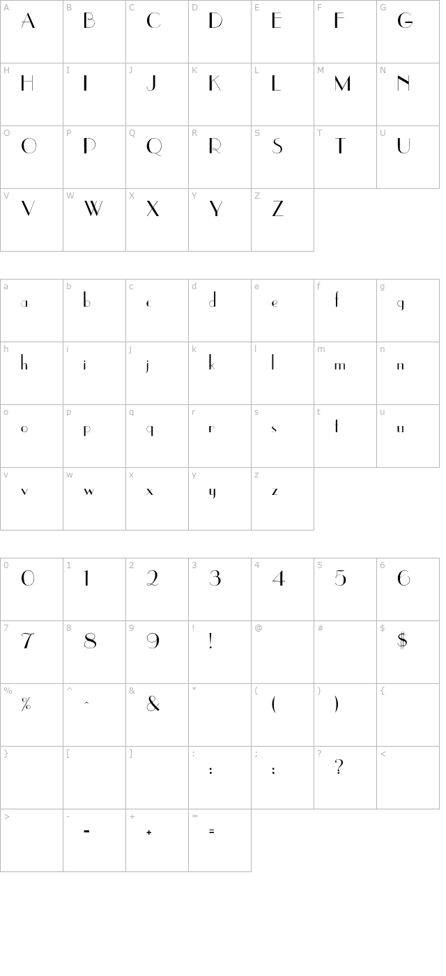 rsuppereastside character map