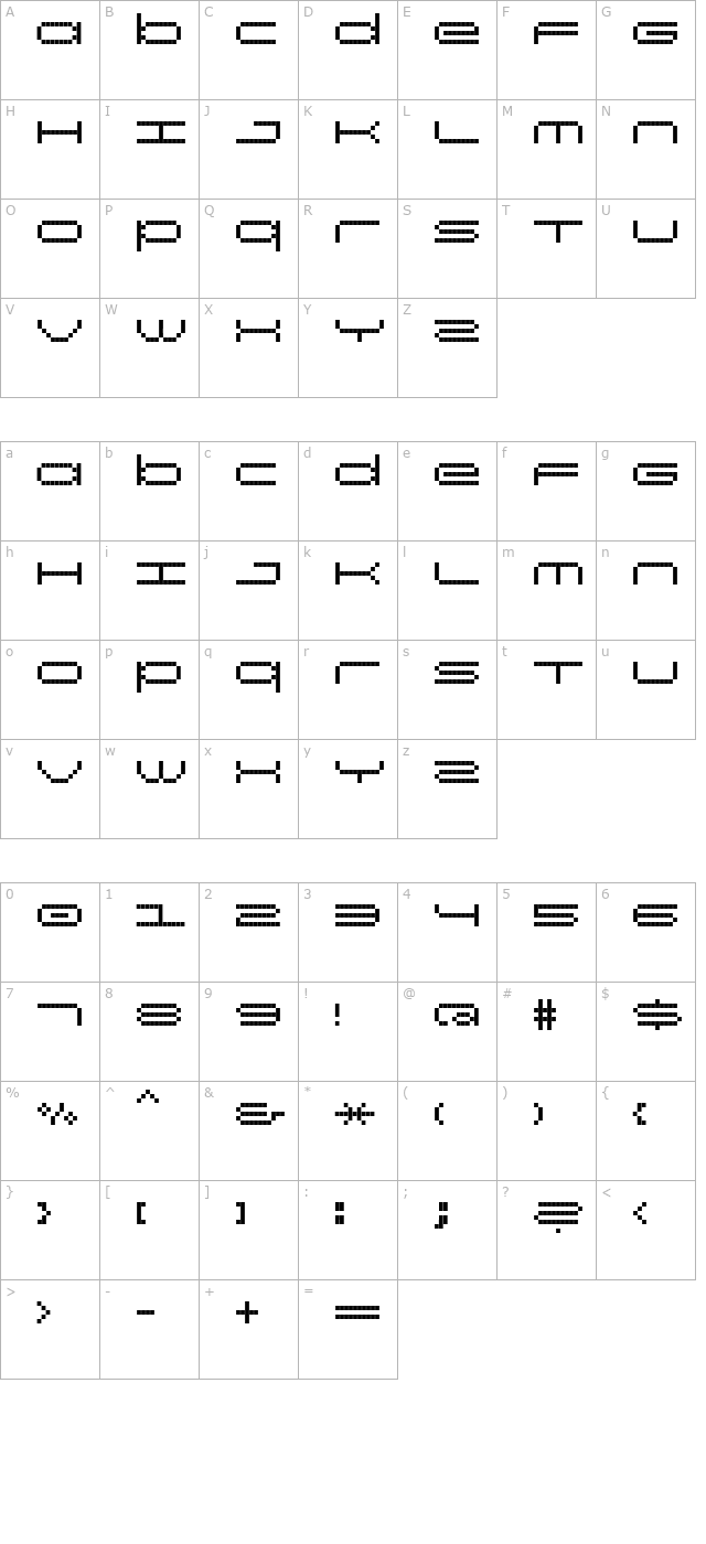 rt screenloft8 character map