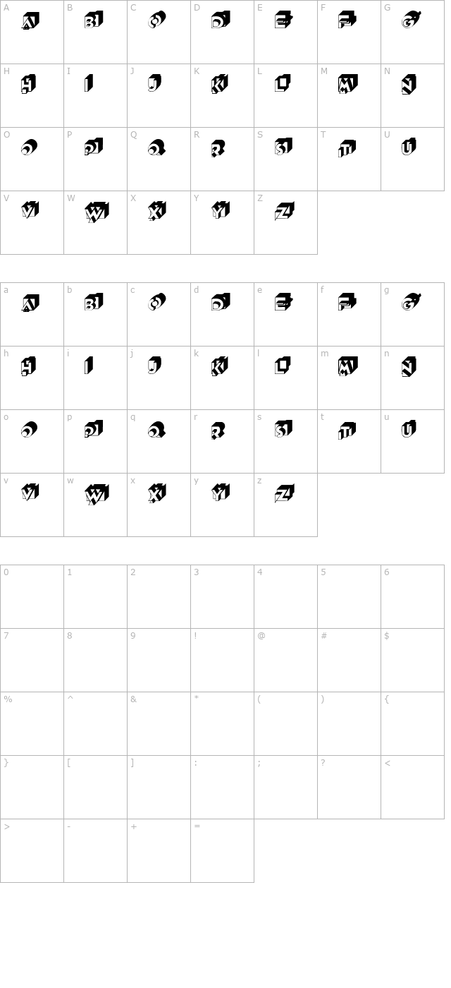 Rubiks character map