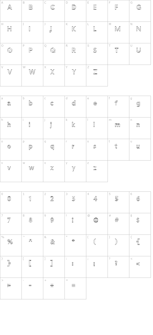 rubinosansicg character map