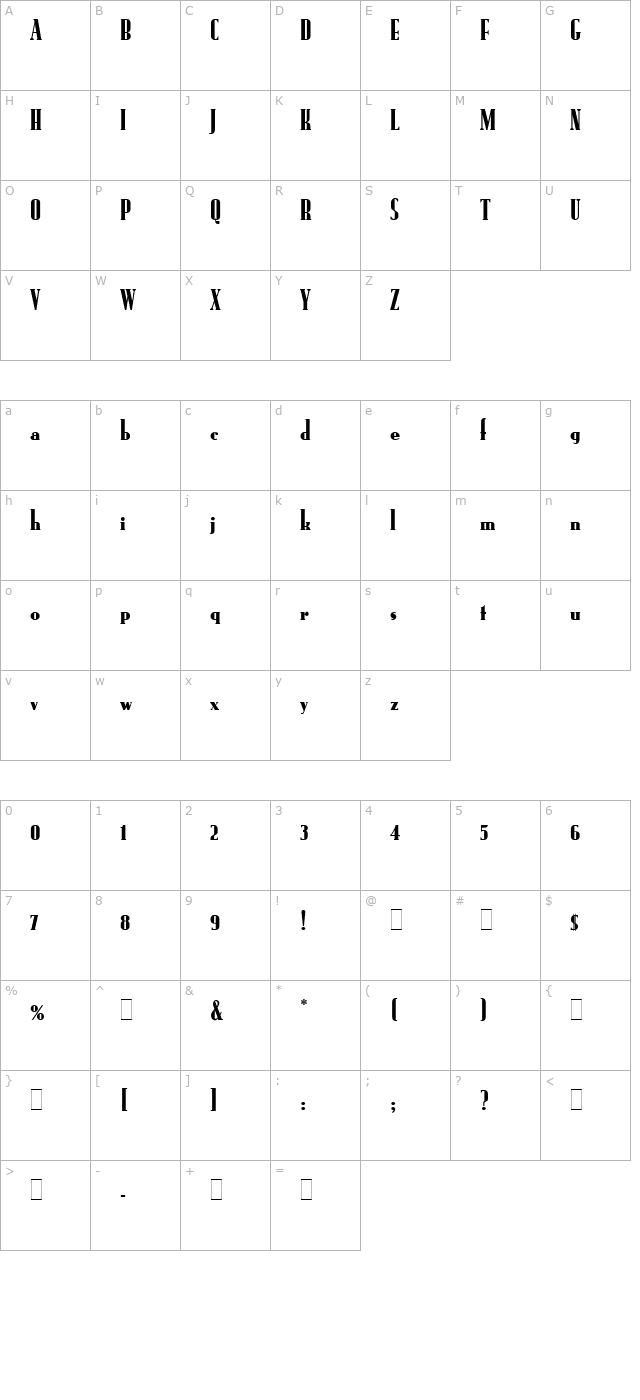 rundfunk-let character map