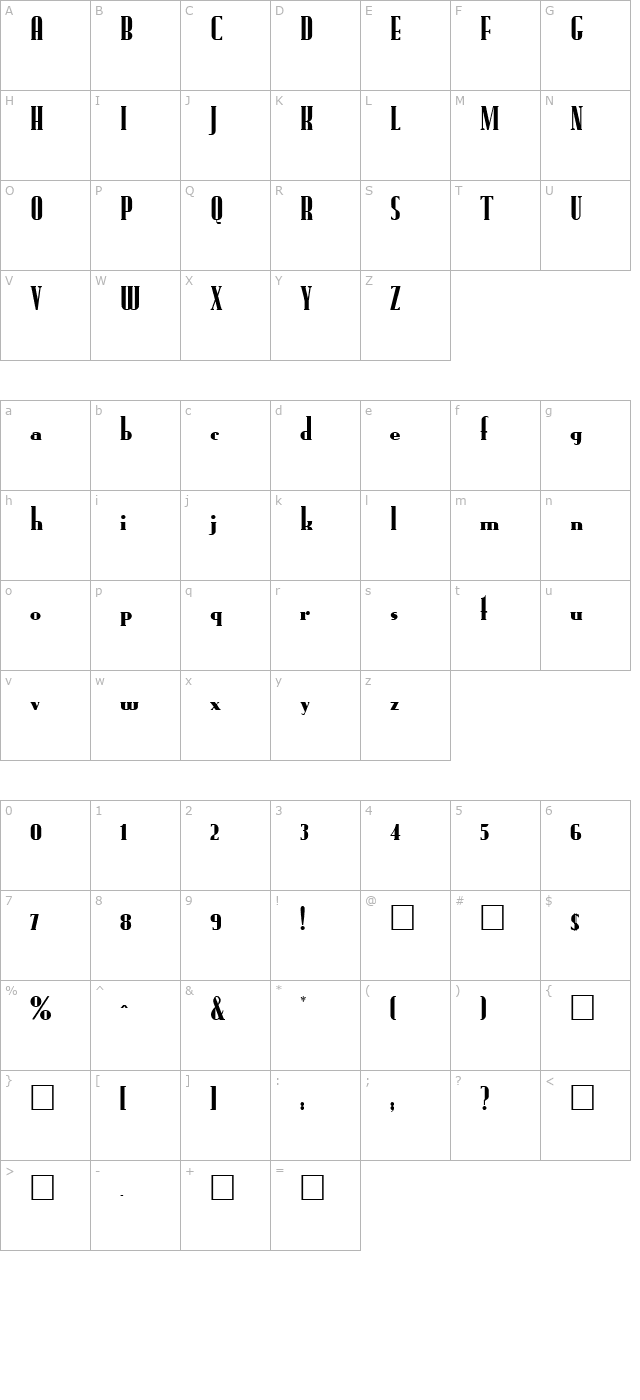 rundfunk character map