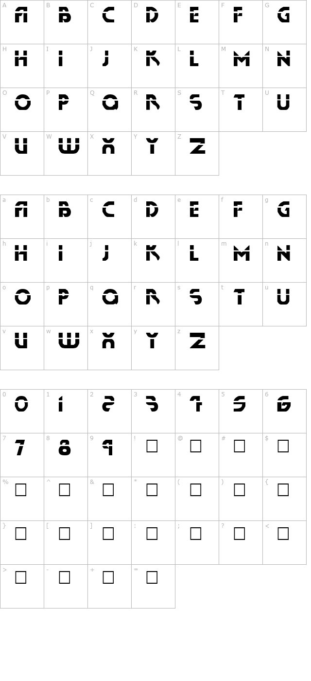 Runner character map