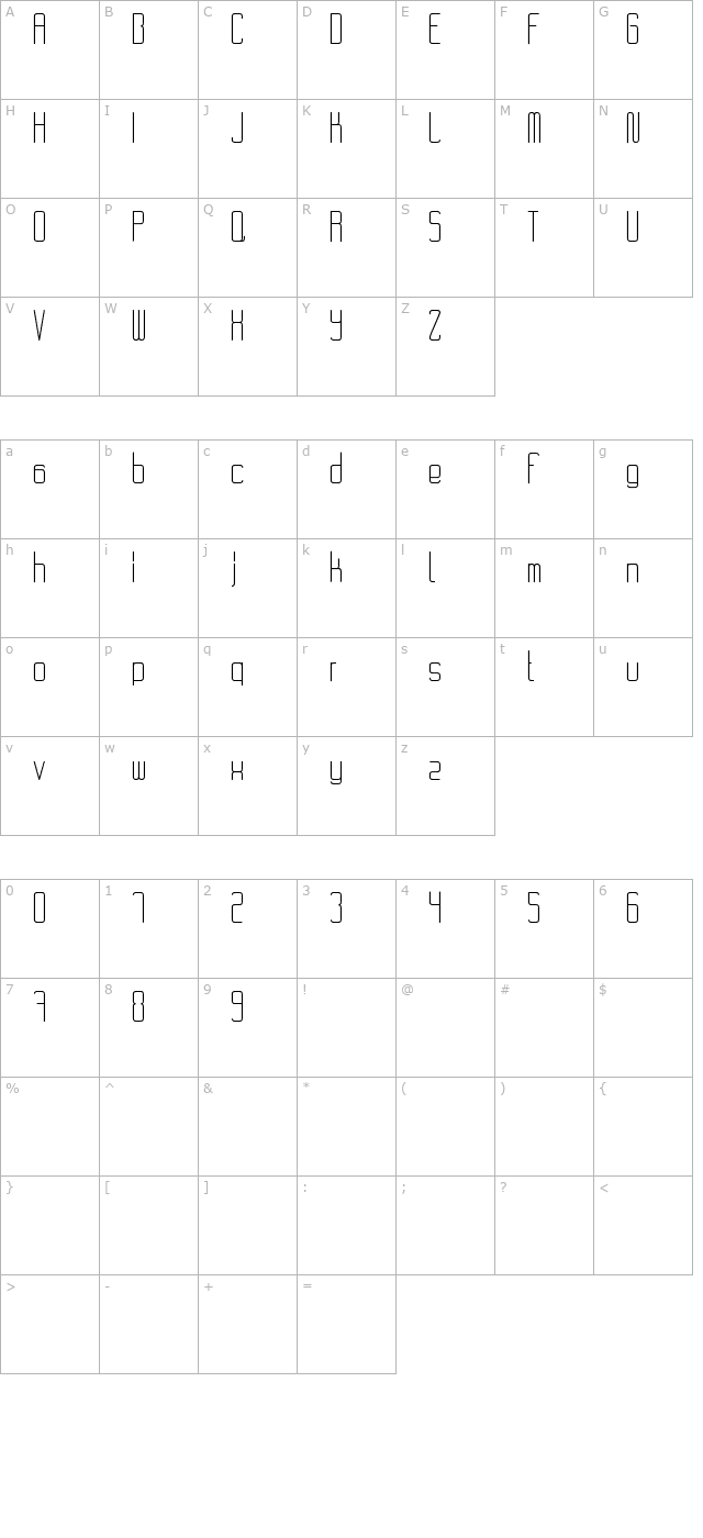 RvD Code 28 character map