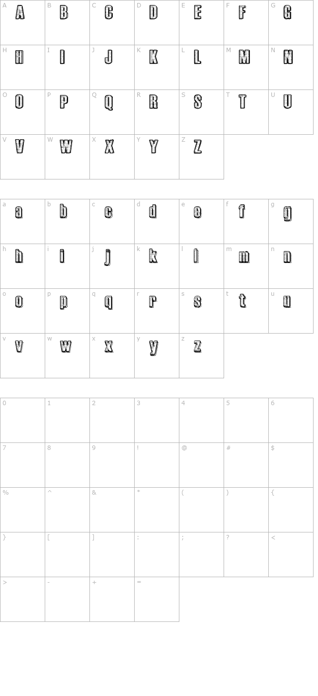 rvd-printplate character map