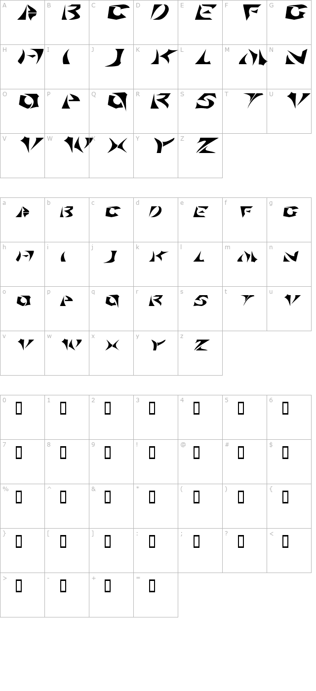 sabertoothextended character map