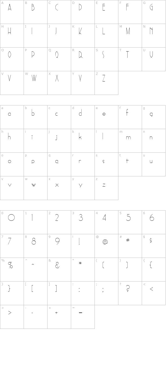 Sadelle Regular character map