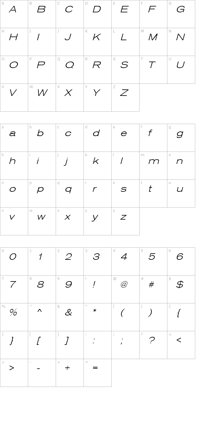 sage-extended-light-oblique character map