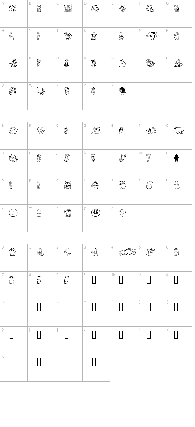 Sakabe Animal 03 character map