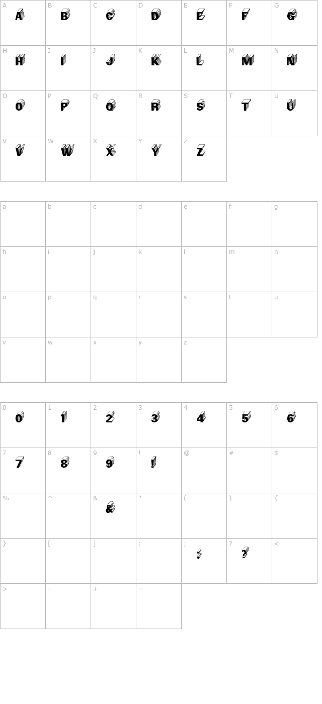 Salter character map