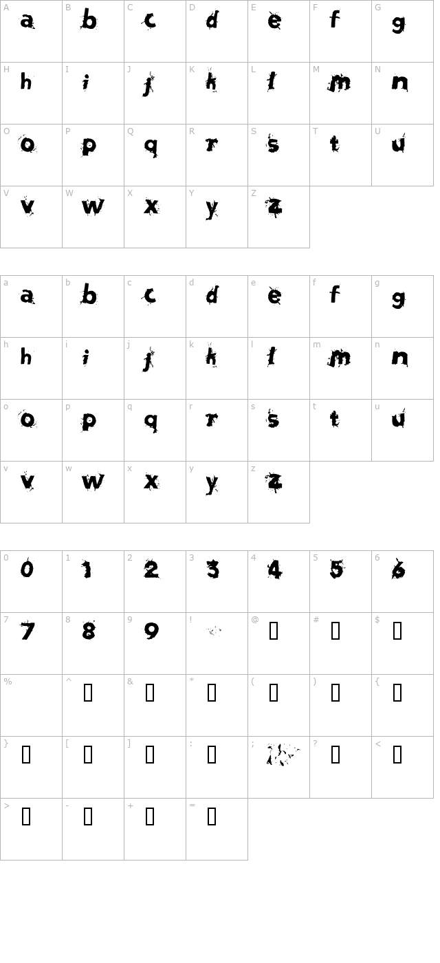 Salvation character map