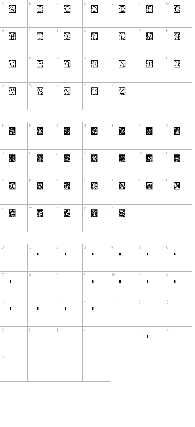 Sandspiel2 character map