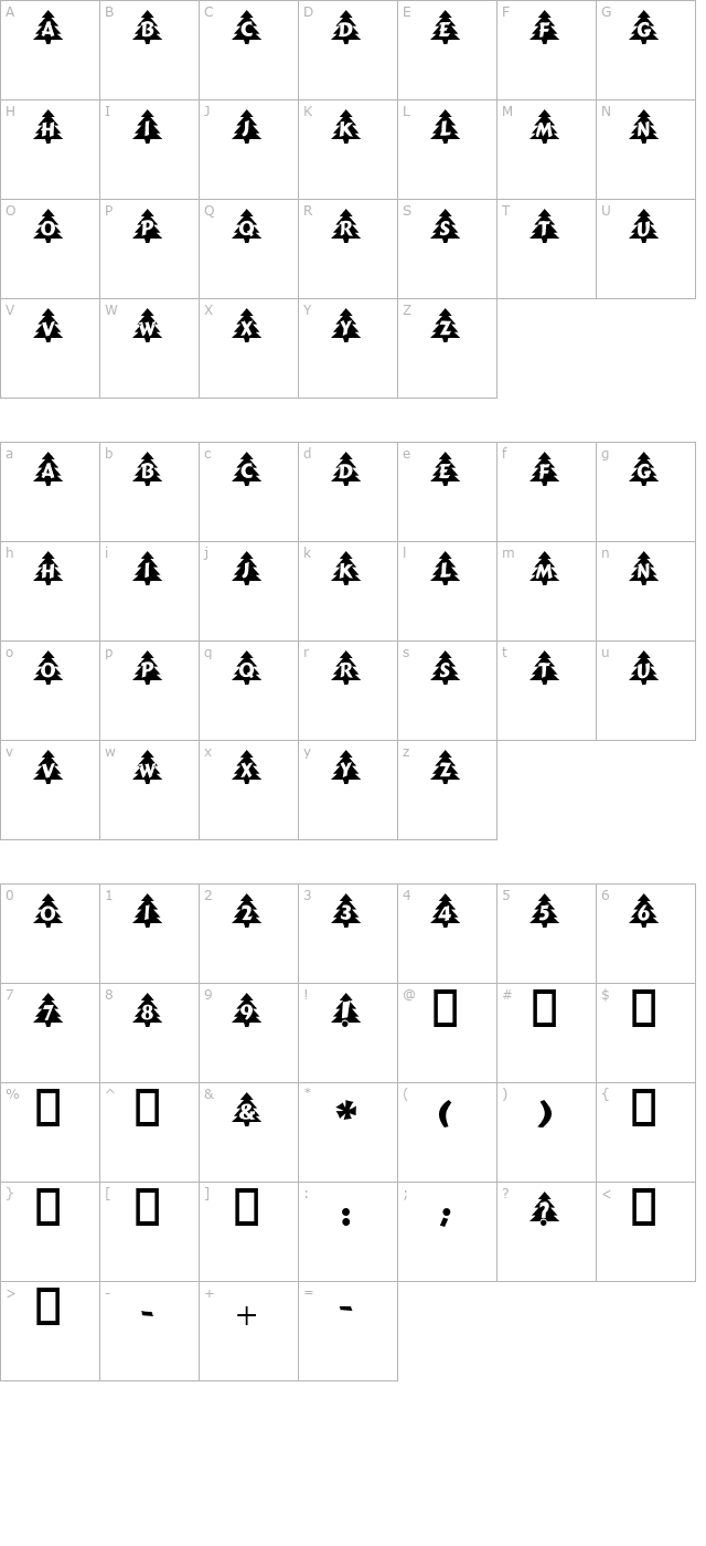 Sapin Normal character map