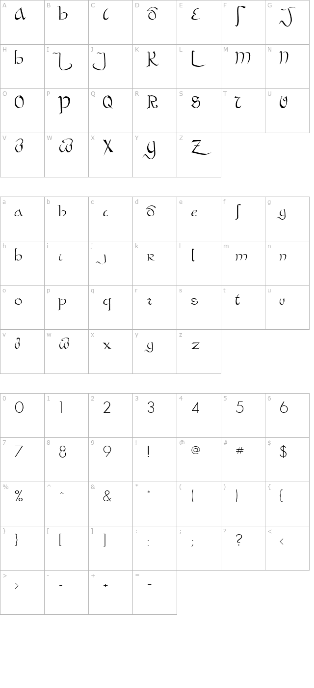 SaracenSSK character map