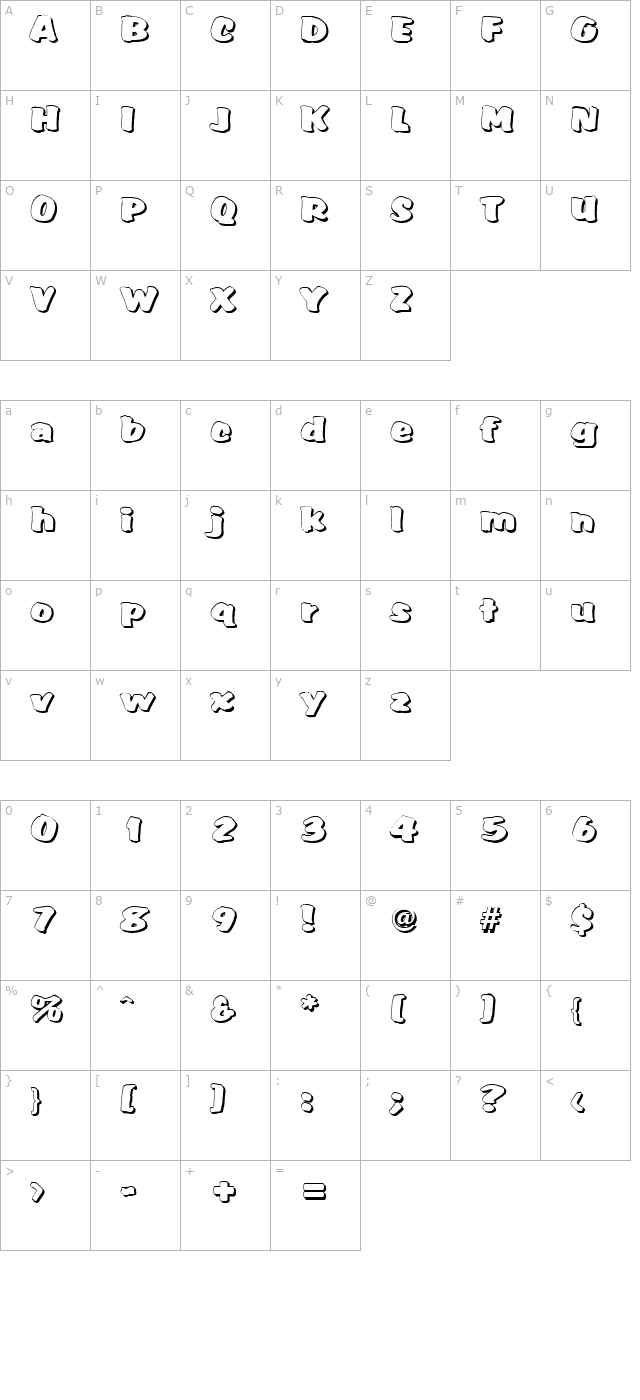 SarahBeckerShadow character map