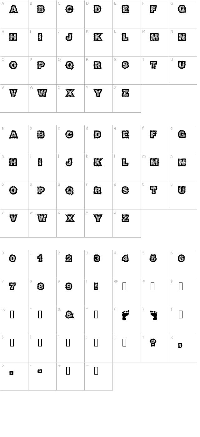 Sasquatch character map