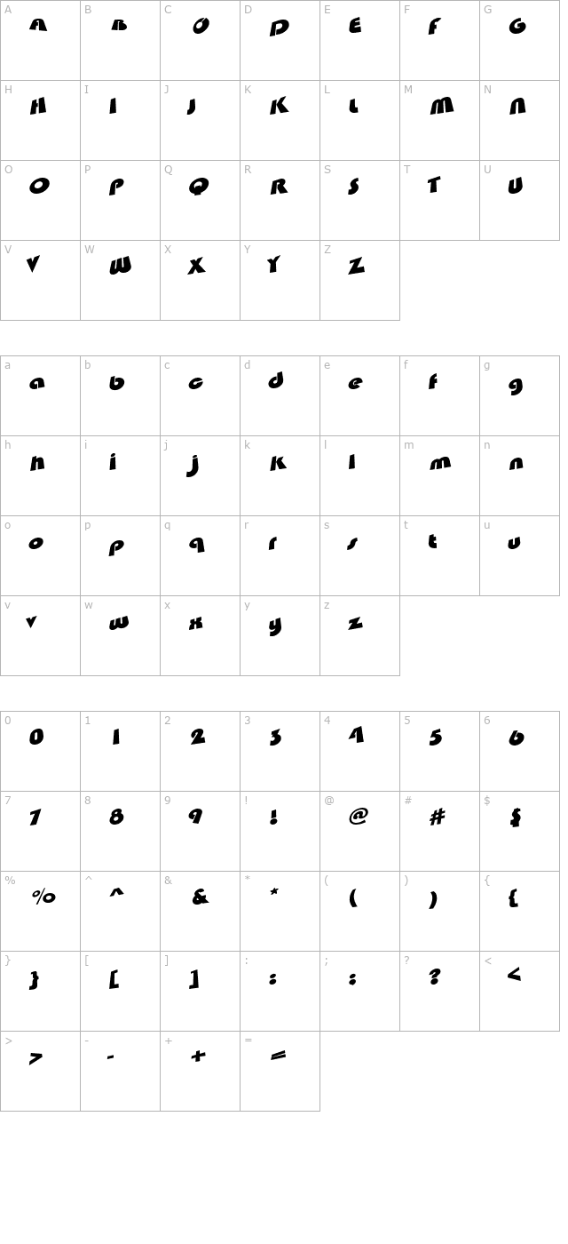 saturday-morning-television character map