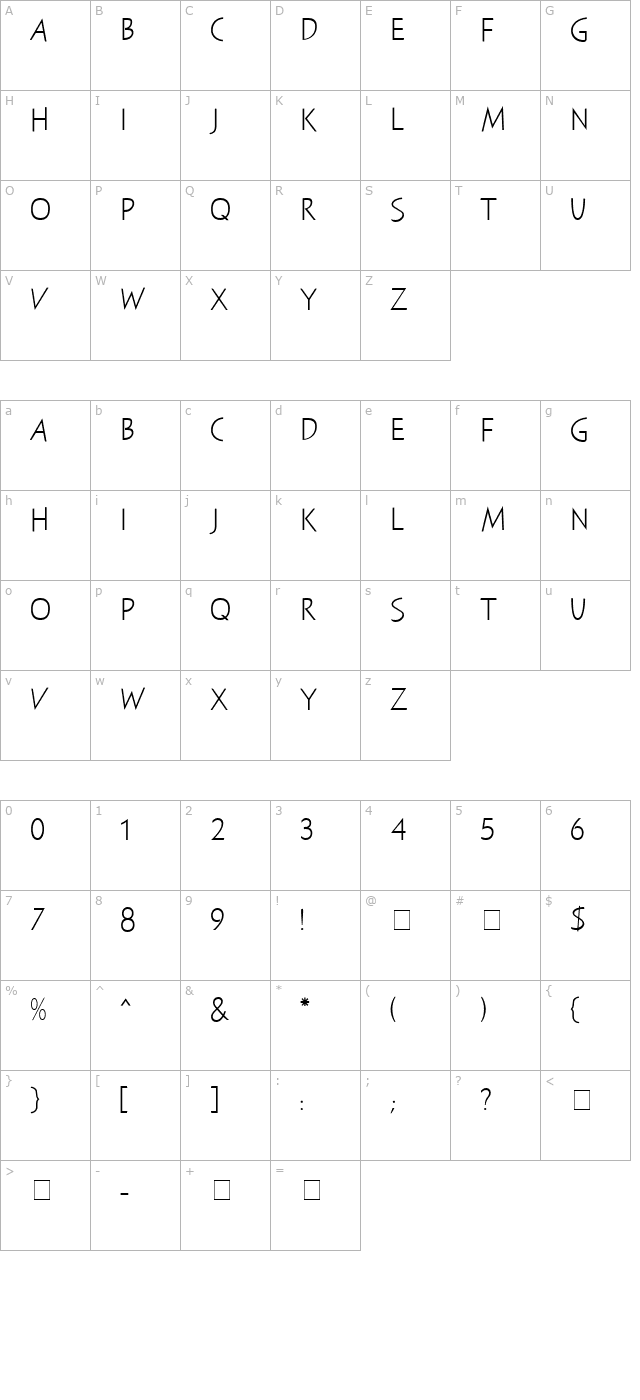 Sayer Spiritual MN character map