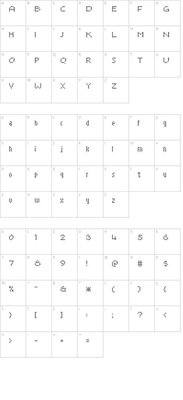 sayso-chic character map