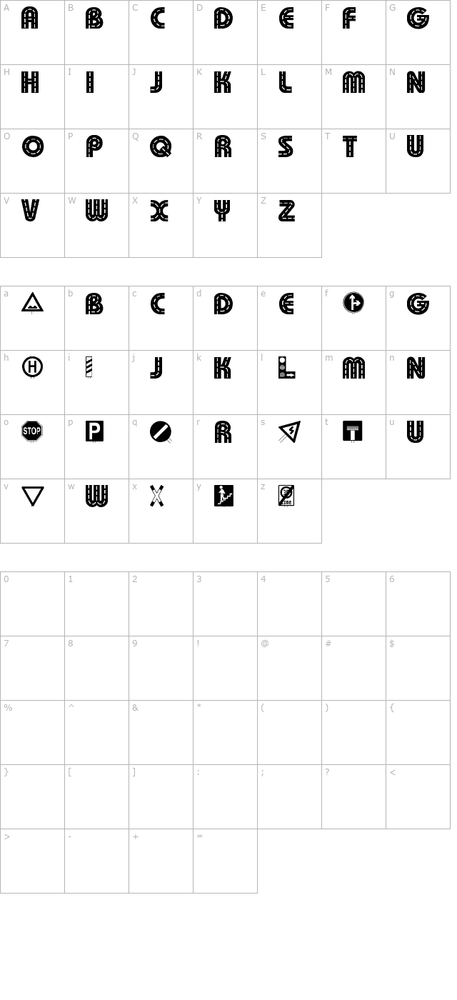 schilderwald character map