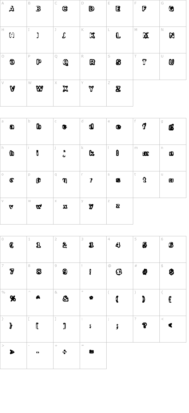 schizoid-trout character map