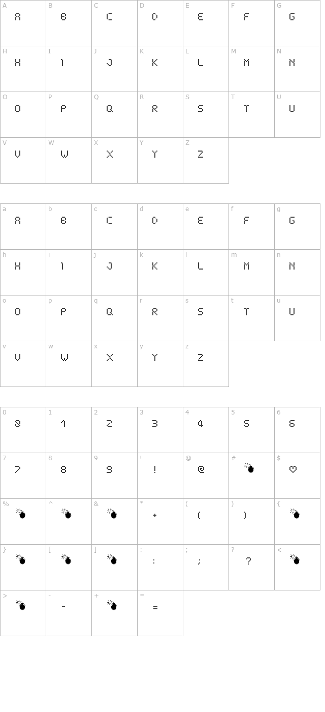 Schnee character map