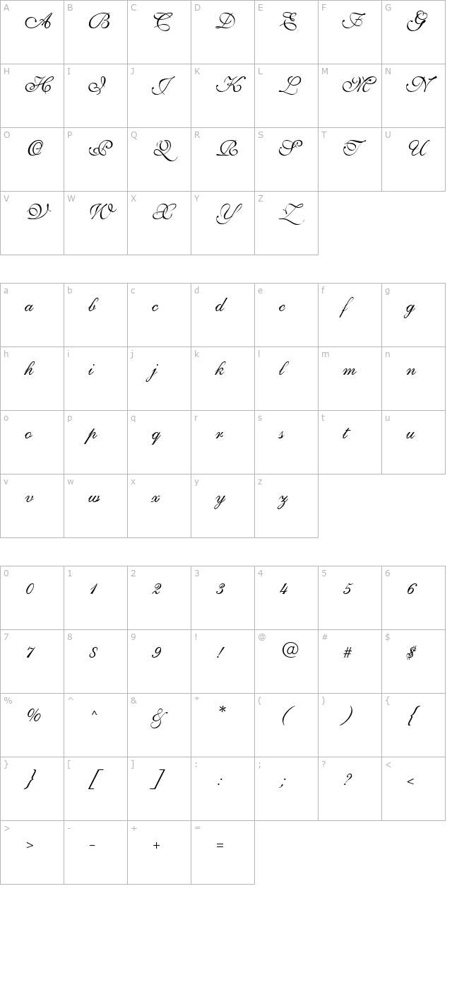 script-s721-three-regular character map