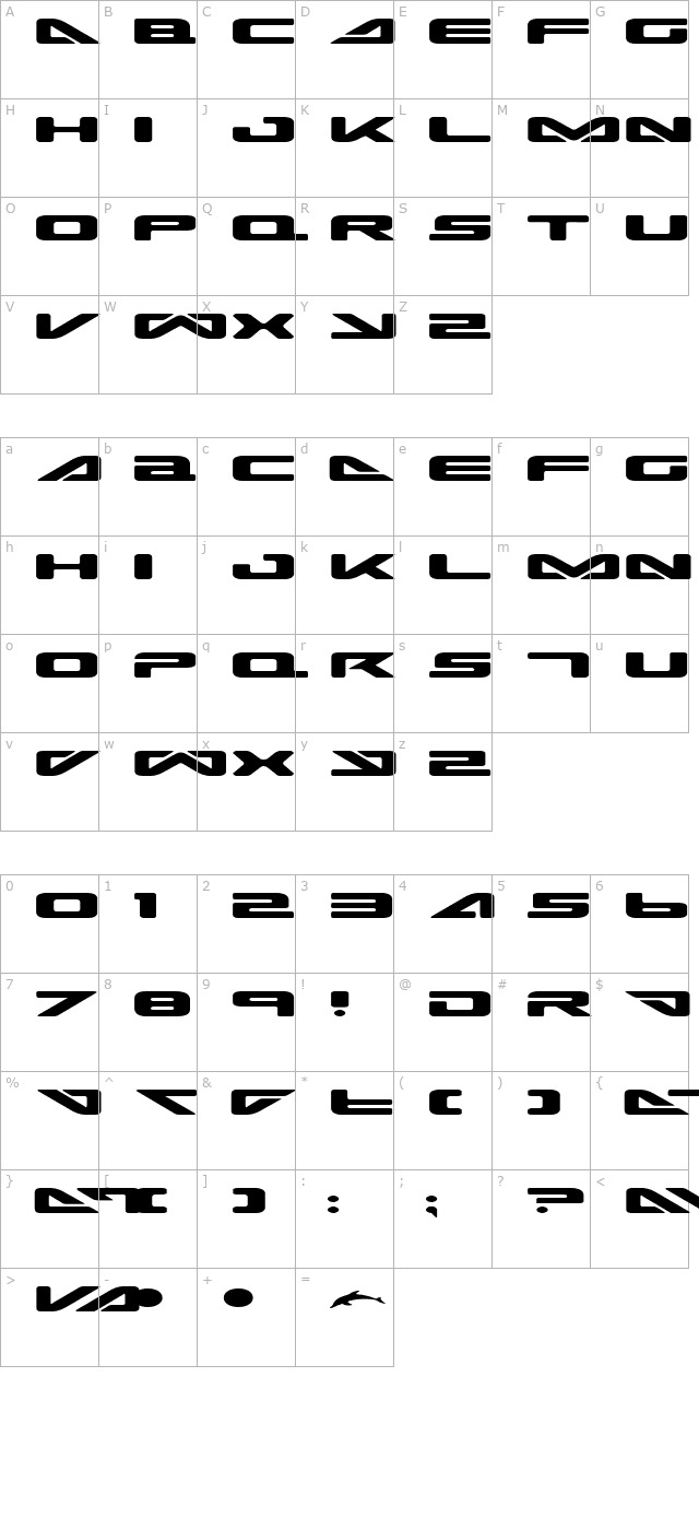 Sea Dog 2001 Expanded character map