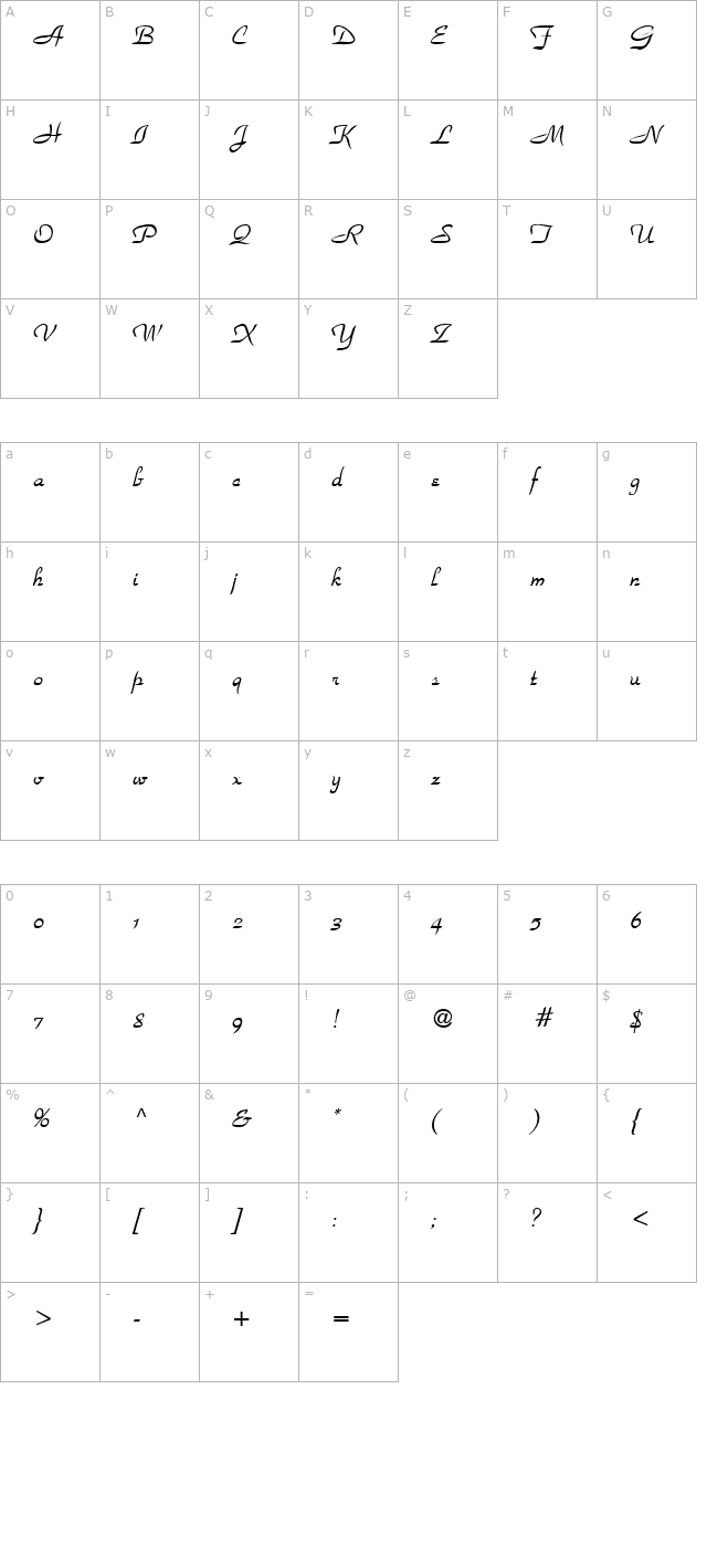 second-road character map