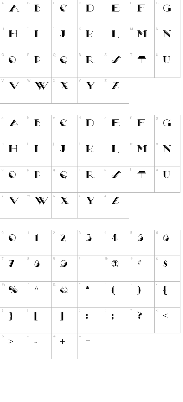 secret-agent-nf character map