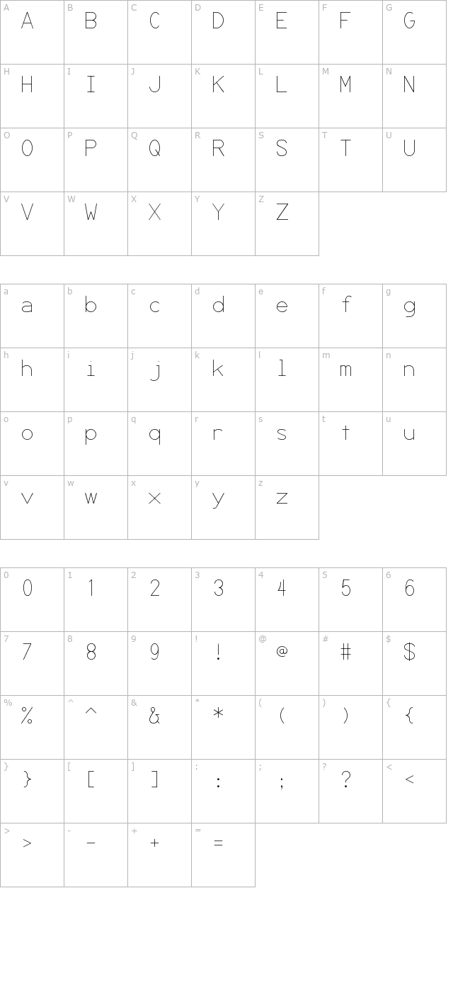 Secret Code character map