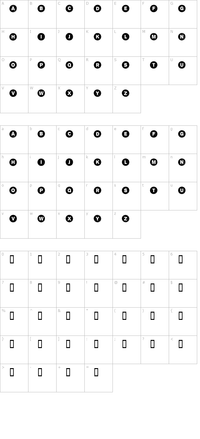 Section Intersection character map