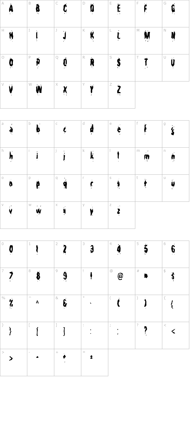 SeedPeopleCondensed character map