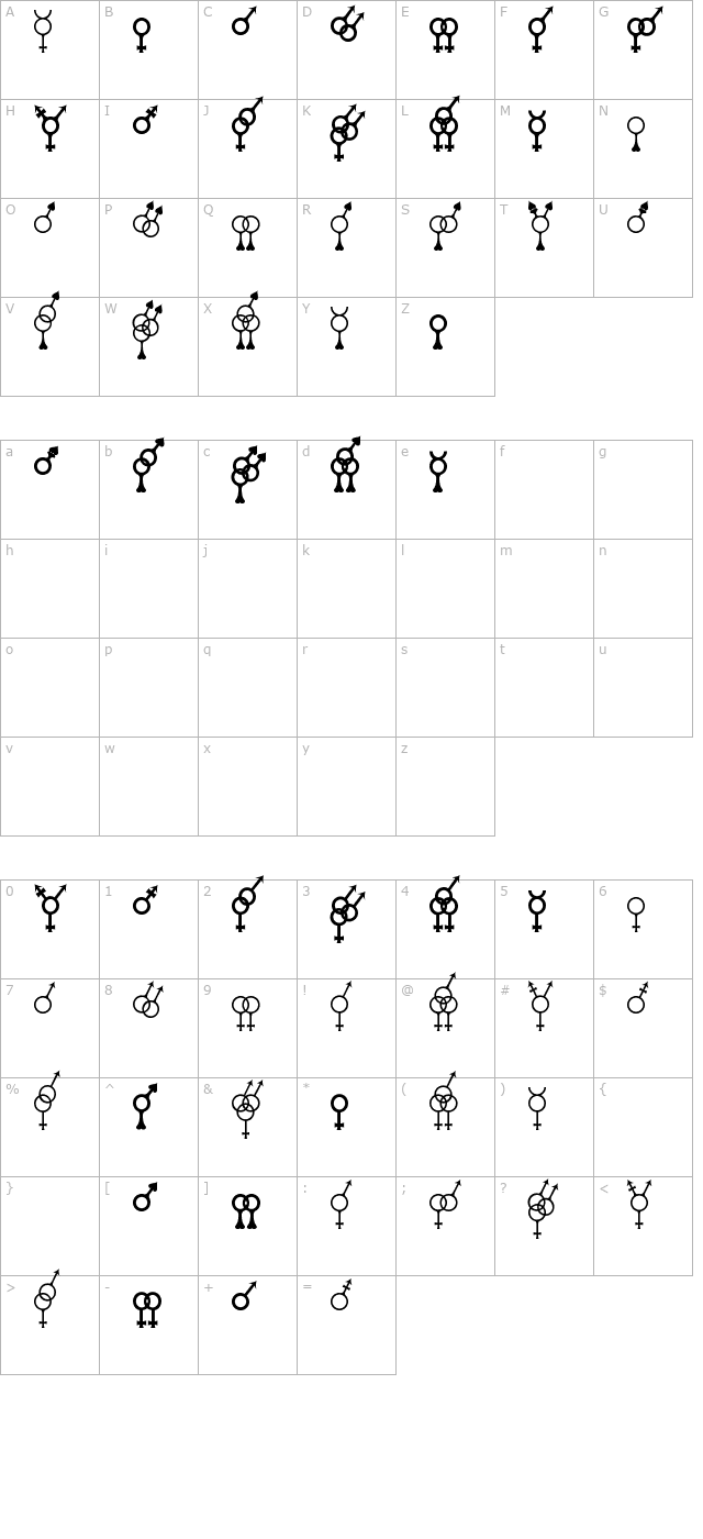 sekushii character map