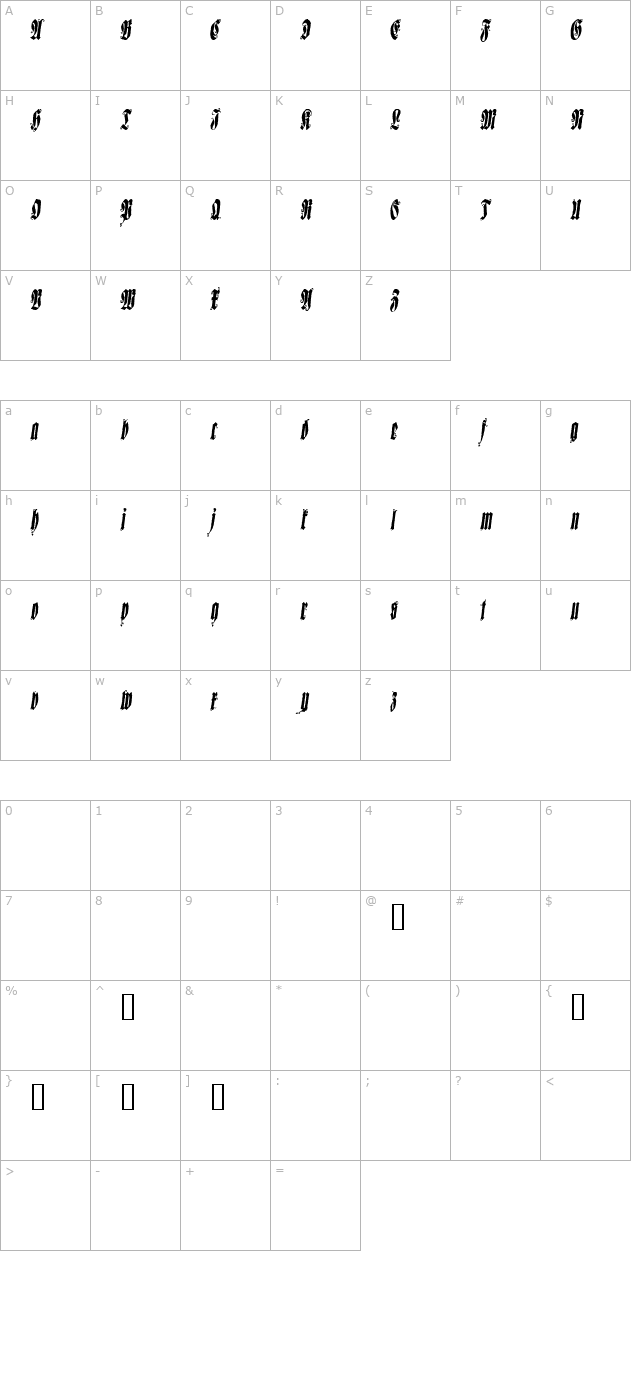 sepultura character map