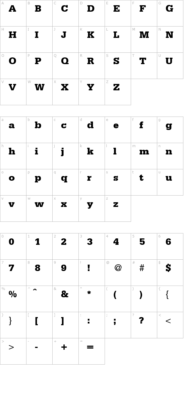 sergeantheavy-regular character map